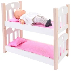 Poppen Stapelbed Roze/Wit- Sale