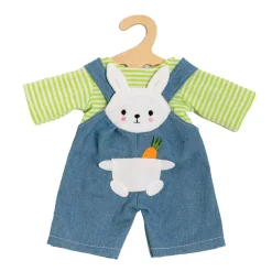 Poppen Tuinbroek met Gestreept Shirt Bunny Lou, 28-35 cm-Heless