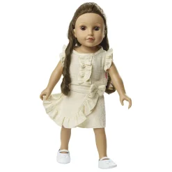 Poppen Wikkelrok Ecru met Ruches, 28-35 cm><noscript><img width=