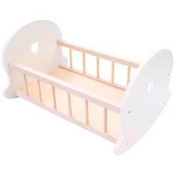 Poppenbedje Schommelwieg, Roze/Wit><noscript><img width=