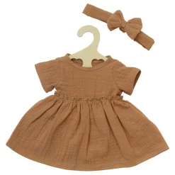 Poppenjurk Bruin met Ruches, 28-35 cm>Heless