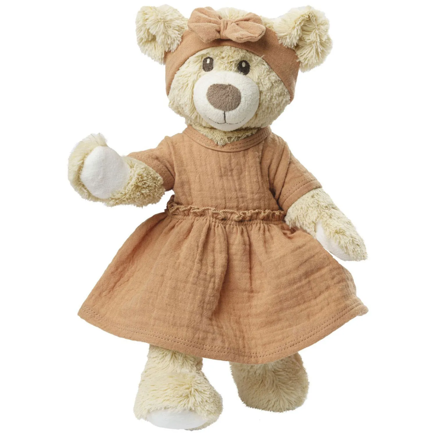 Poppenjurk Bruin met Ruches, 28-35 cm>Heless