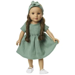 Poppenjurk Groen met Ruches, 28-35 cm>Heless Best