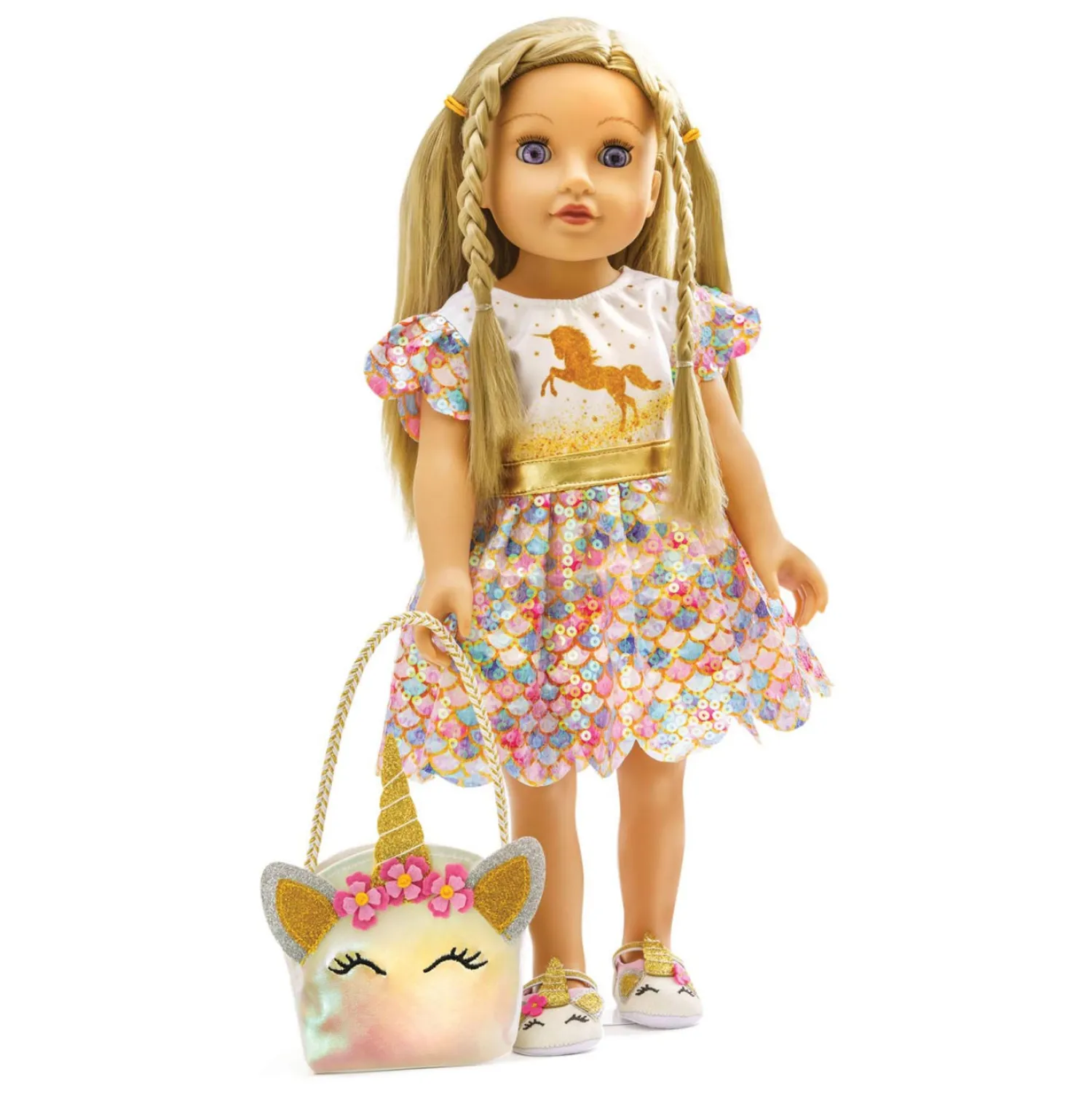 Poppenjurk Unicorn Goldy, 28-35 cm-Heless Outlet