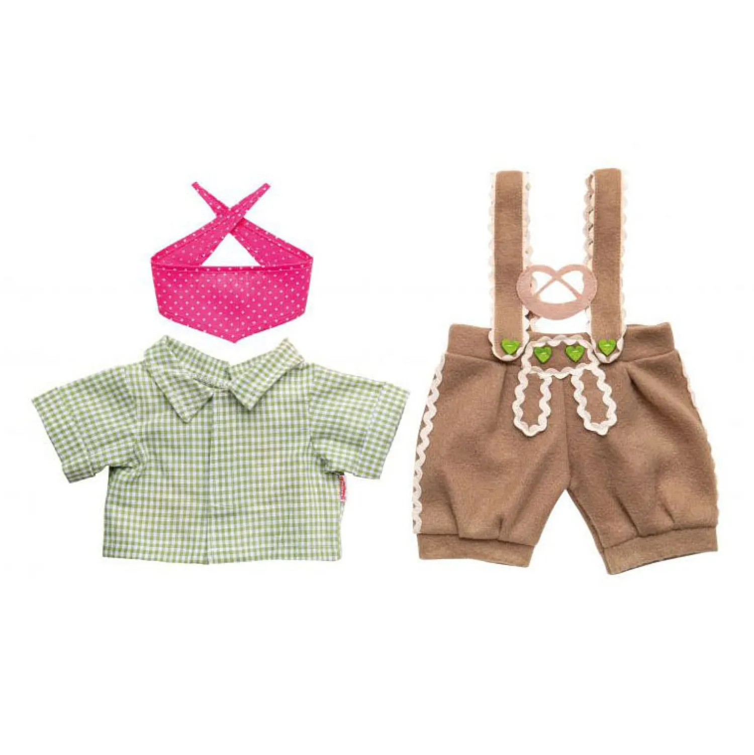 Heless Poppenkleding Lederhosen met Overhemd en Sjaal,35-45 cm Sale