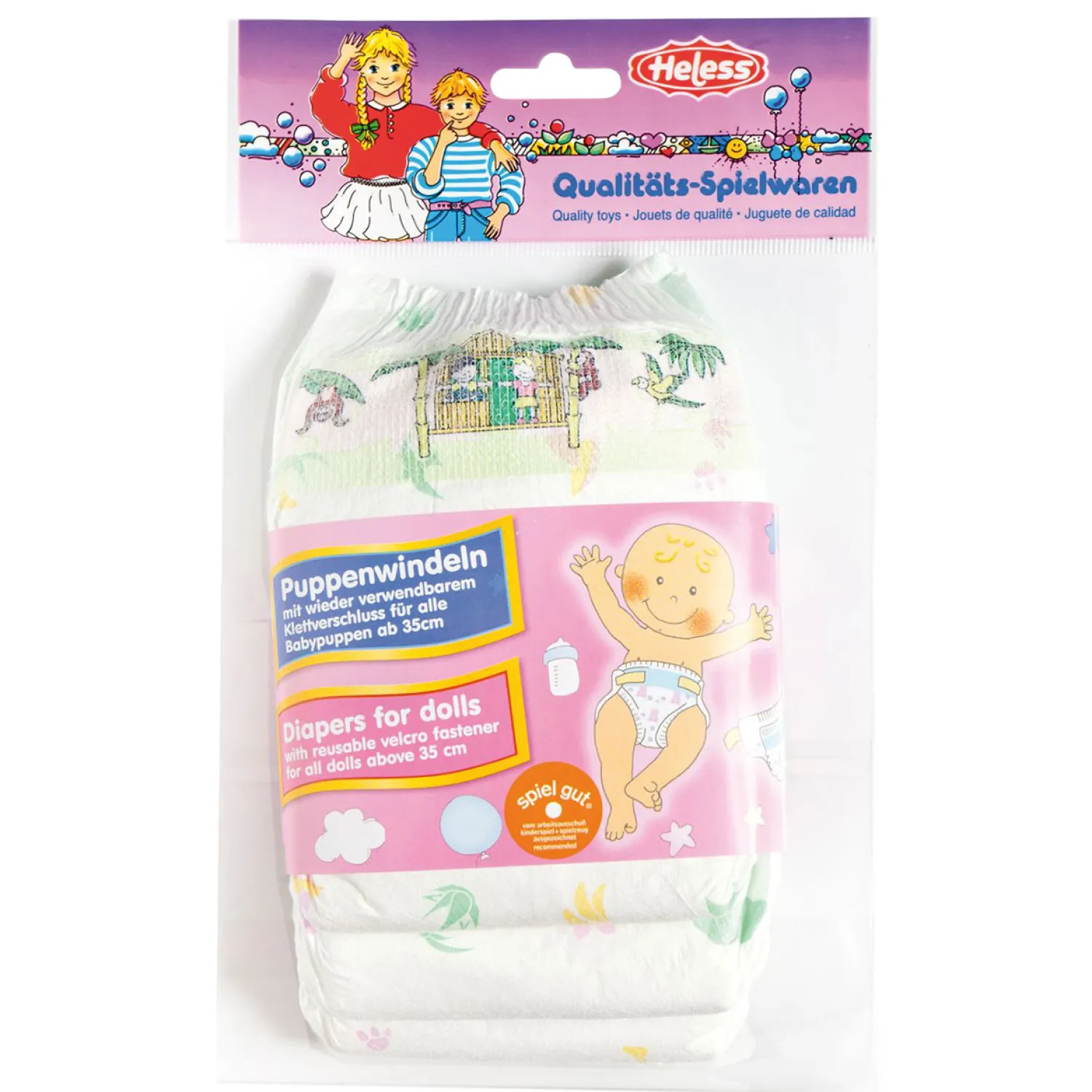 Poppenluiers - 3st, 35-50 cm>Heless Outlet