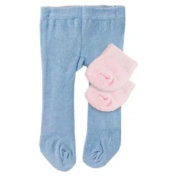 Poppenmaillot met Sokken - Blauw, 28-35 cm-Heless Hot