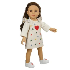 Poppenpantoffel met Hart, 38-45 cm-Heless