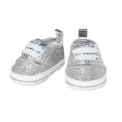 Poppensneakers Glitter Zilver, 30-34 cm>Heless Online