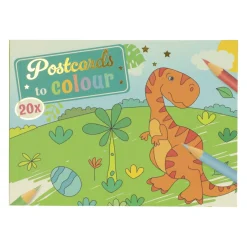 Postkaarten Kleuren Dinosaurus-Wins Holland Hot