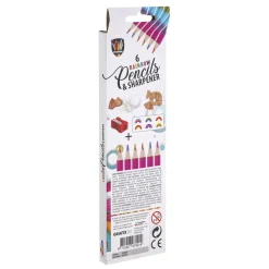 Potloden met Puntenslijper Regenboog>Grafix Discount