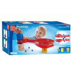 Quadrilla Double-Sided Spiral Twist Knikkerbaan. 9dlg.-Hape Discount