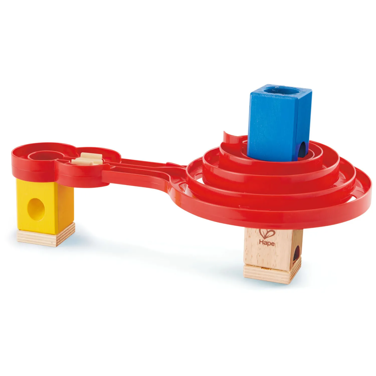 Quadrilla Double-Sided Spiral Twist Knikkerbaan. 9dlg.-Hape Discount