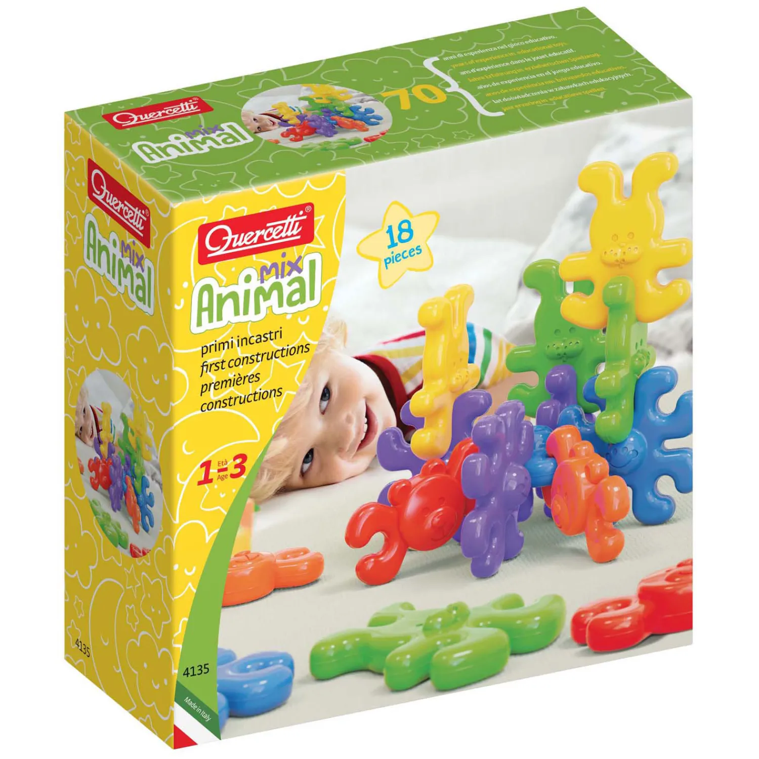 Dieren Vormen Ketting, 18dlg.-Quercetti Sale