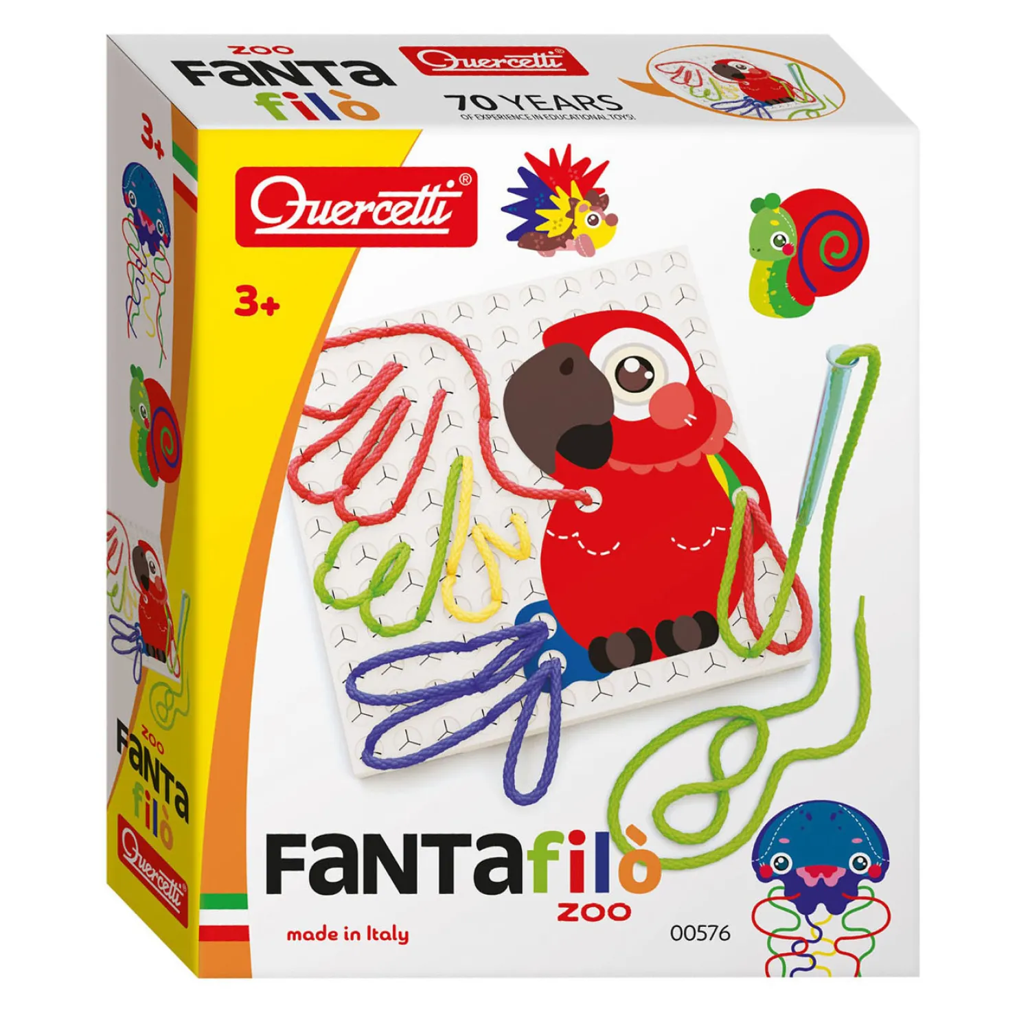 Fanta Filo Dierentuin Veters Rijgen, 14dlg.-Quercetti Best