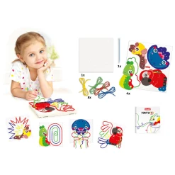 Fanta Filo Dierentuin Veters Rijgen, 14dlg.-Quercetti Best