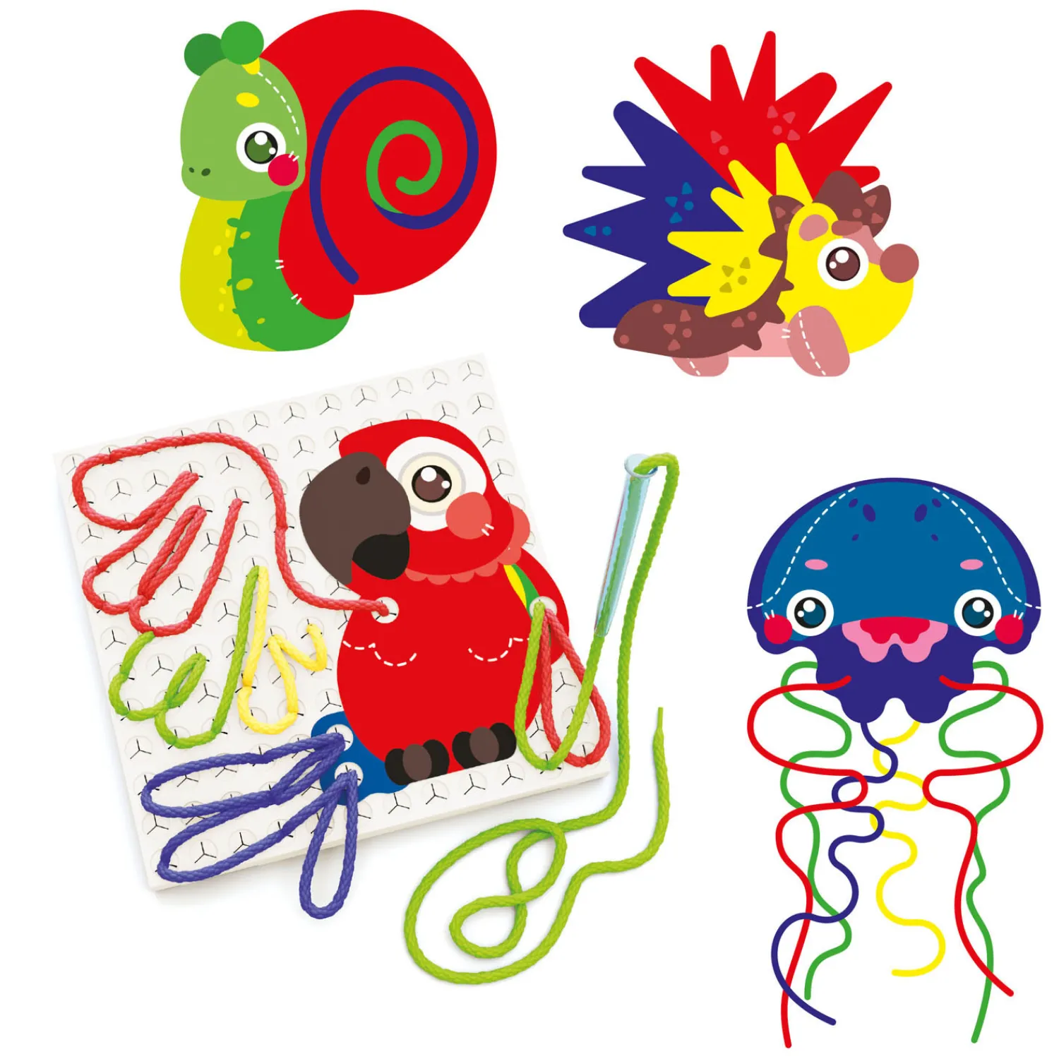 Fanta Filo Dierentuin Veters Rijgen, 14dlg.-Quercetti Best