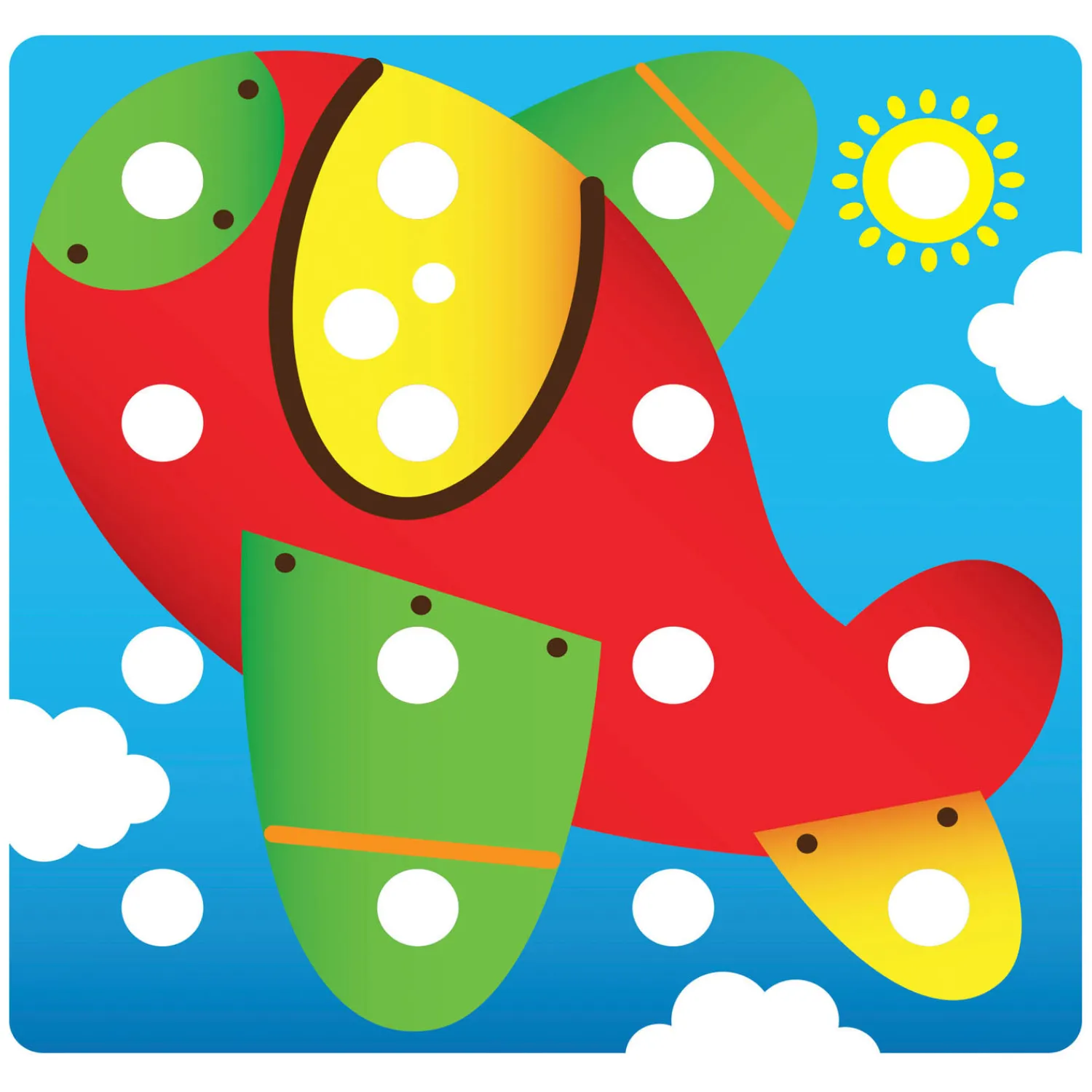 Quercetti Jumbo Peggy Evo Insteek Mozaïek, 41 Pins Best