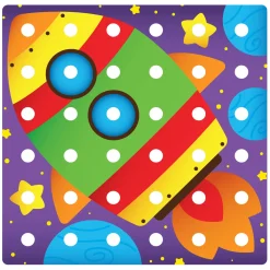 Quercetti Jumbo Peggy Evo Insteek Mozaïek, 41 Pins Best