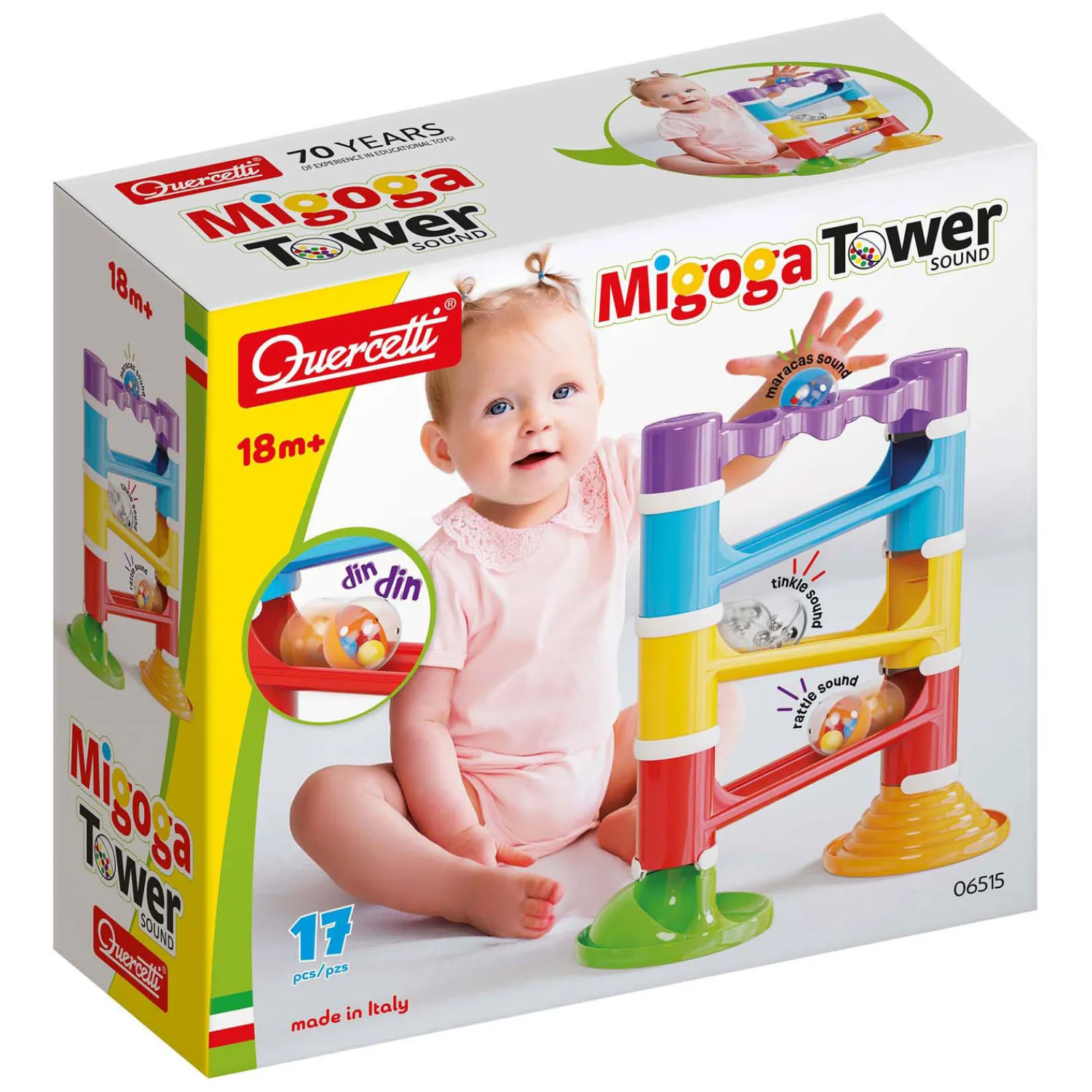 Migoga Knikkerbaan Toren met Geluid, 17dlg.>Quercetti Hot