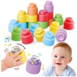 Momy Soft Bouwblokken met Geluid, 18dlg.-Quercetti Outlet