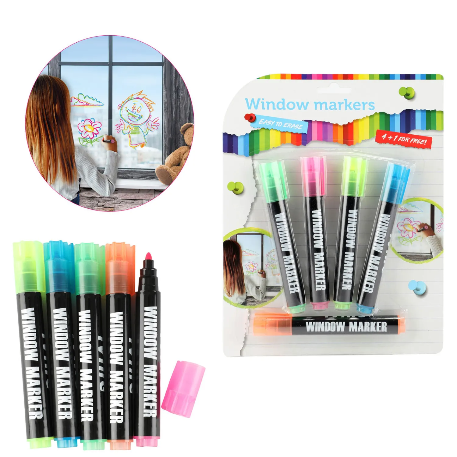 Toi-Toys Raamstiften, 5st. Outlet