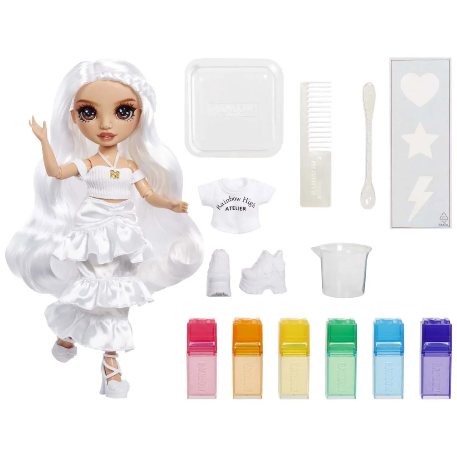 MGA Entertainment Rainbow High Watercolor & Create-modepop - Bruine ogen Discount