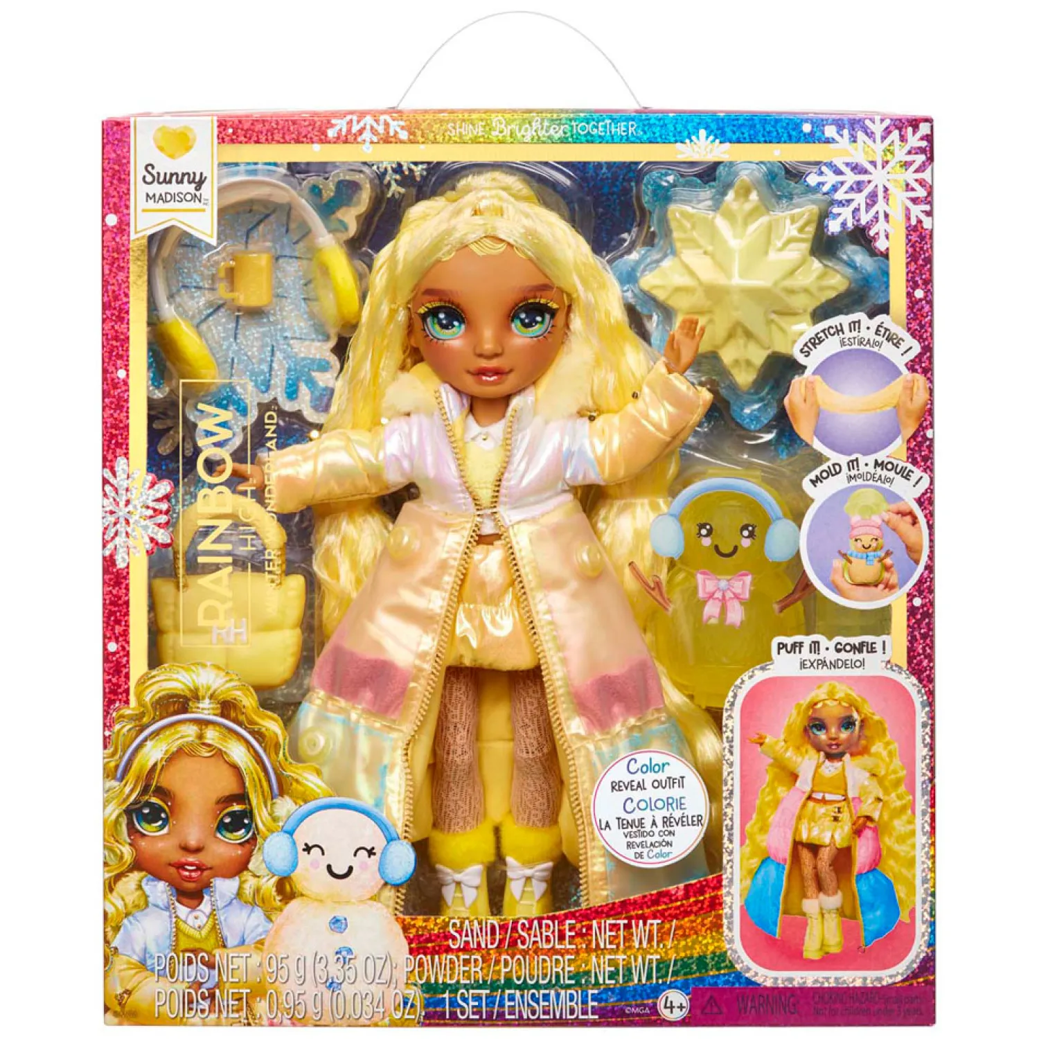 Rainbow High Winter Wonderland Pop - Sunny Geel- New