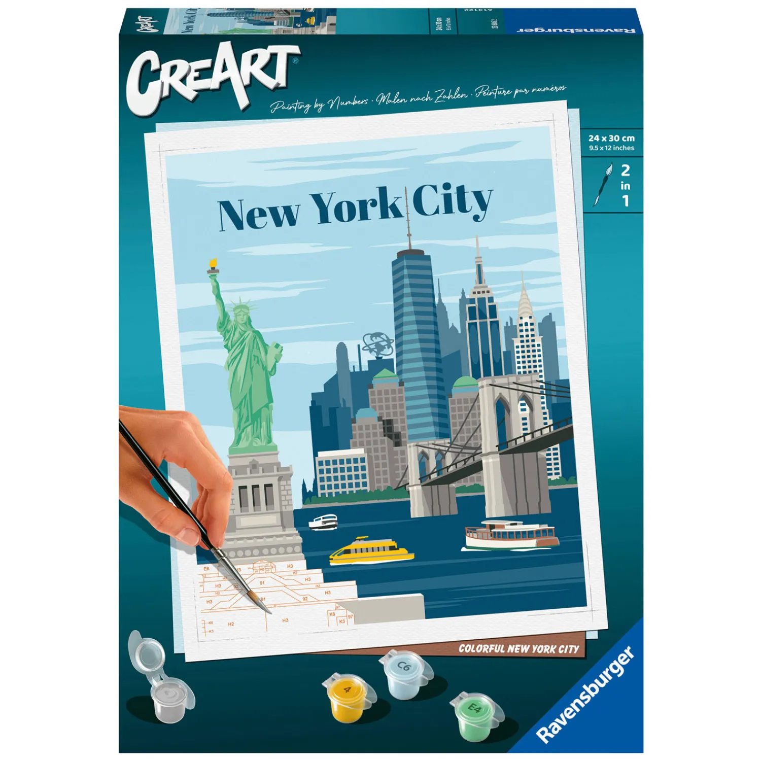 CreArt Schilderen op Nummer - Kleurrijk New York-Ravensburger New