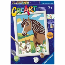 CreArt Schilderen op Nummer - Paard en Poesje>Ravensburger Discount