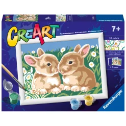 CreArt Schilderen op Nummer - Pluizige Konijntjes-Ravensburger Sale