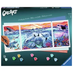 CreArt Schilderen op Nummer - Dolphins At Sunset>Ravensburger Best