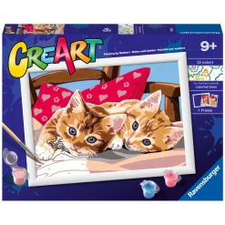 CreArt Schilderen op Nummer - Twee Knuffelige Katten>Ravensburger Hot