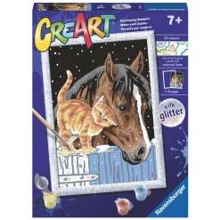 Ravensburger CreArt Schilderen op Nummer - Vrienden in de Stal New