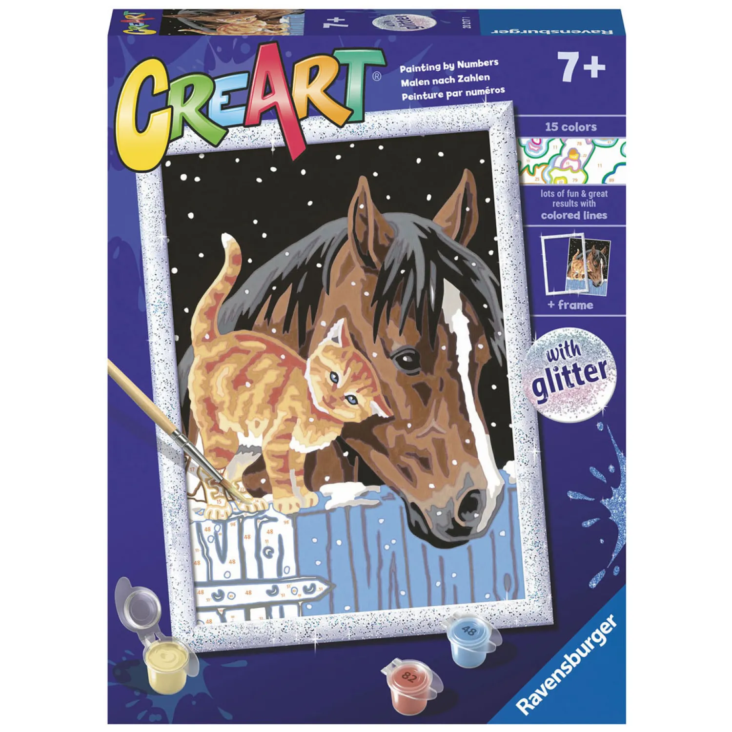 Ravensburger CreArt Schilderen op Nummer - Vrienden in de Stal New