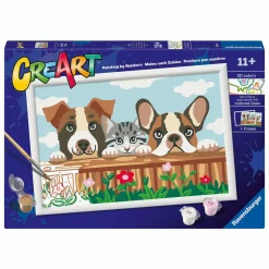 Ravensburger CreArt Schilderen op Nummer - Kat en Honden Clearance
