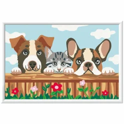 Ravensburger CreArt Schilderen op Nummer - Kat en Honden Clearance