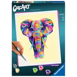 CreArt Schilderen op Nummer - Elephant>Ravensburger Hot