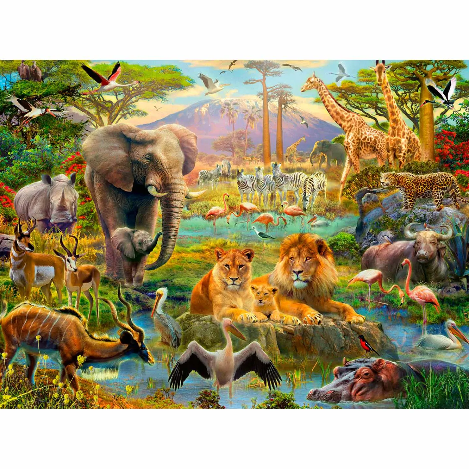 Dieren van de Savanne Puzzel, 200st. XXL>Ravensburger