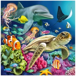 Ravensburger Legpuzzel Betoverende Onderwaterwereld, 3x49st.