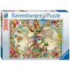 Legpuzzel Flora en Fauna Wereldkaart, 3000st.-Ravensburger