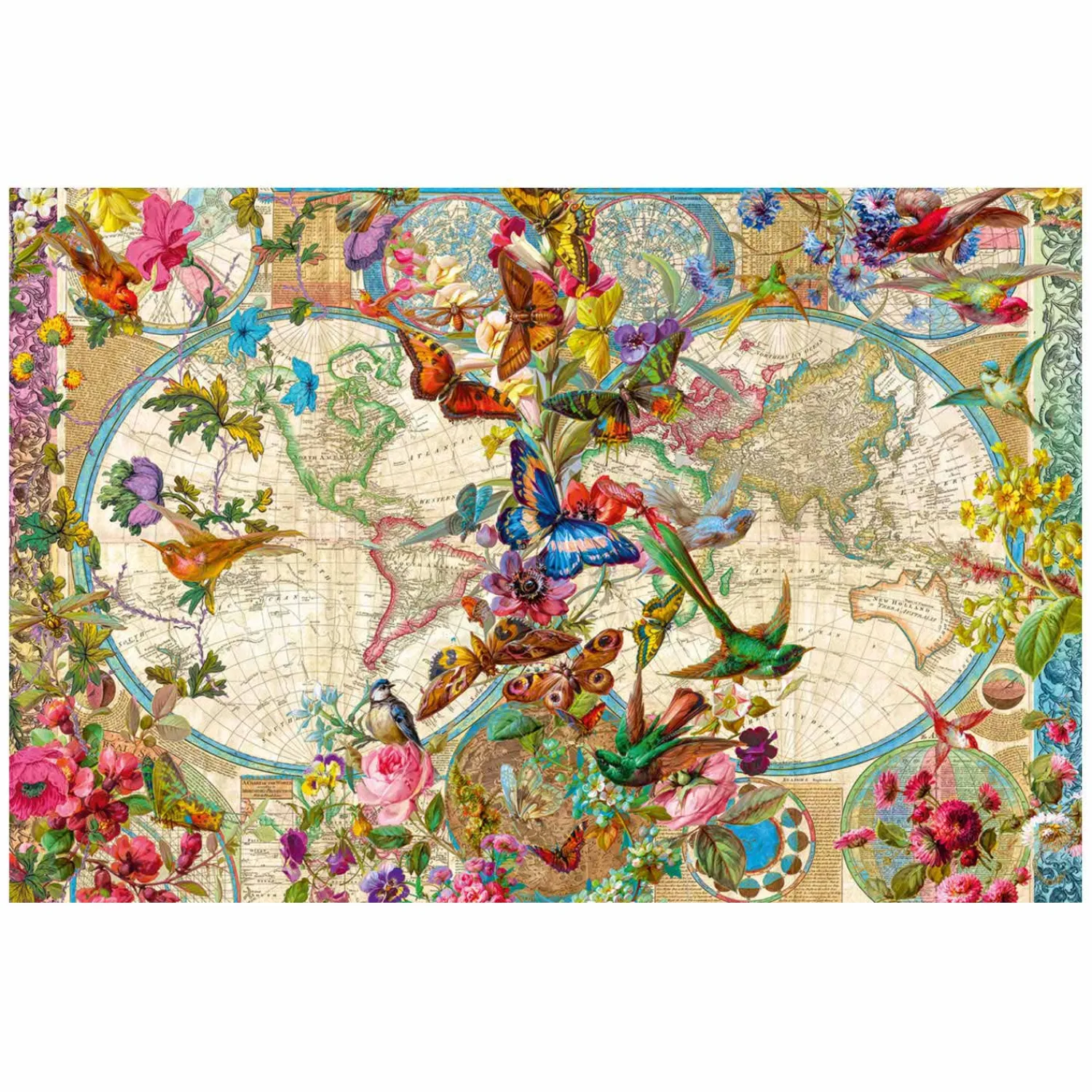 Legpuzzel Flora en Fauna Wereldkaart, 3000st.-Ravensburger
