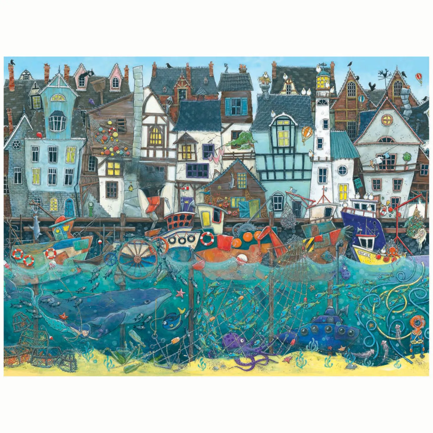 Ravensburger Legpuzzel Haven van Wonderen - Een Bruisende Fantasiehaven - 1500st. Clearance