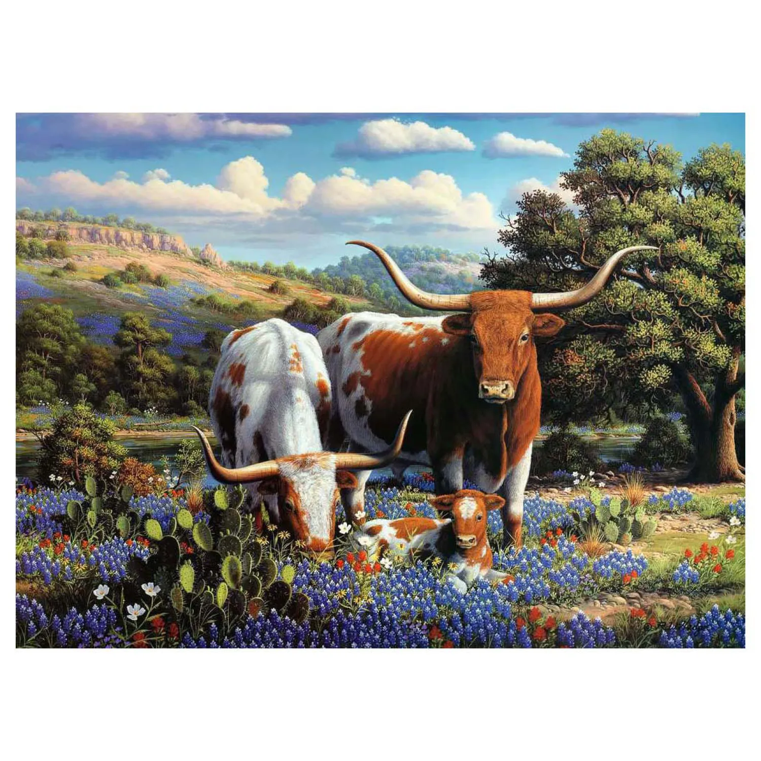 Legpuzzel Loving Longhorns, 500st.-Ravensburger New