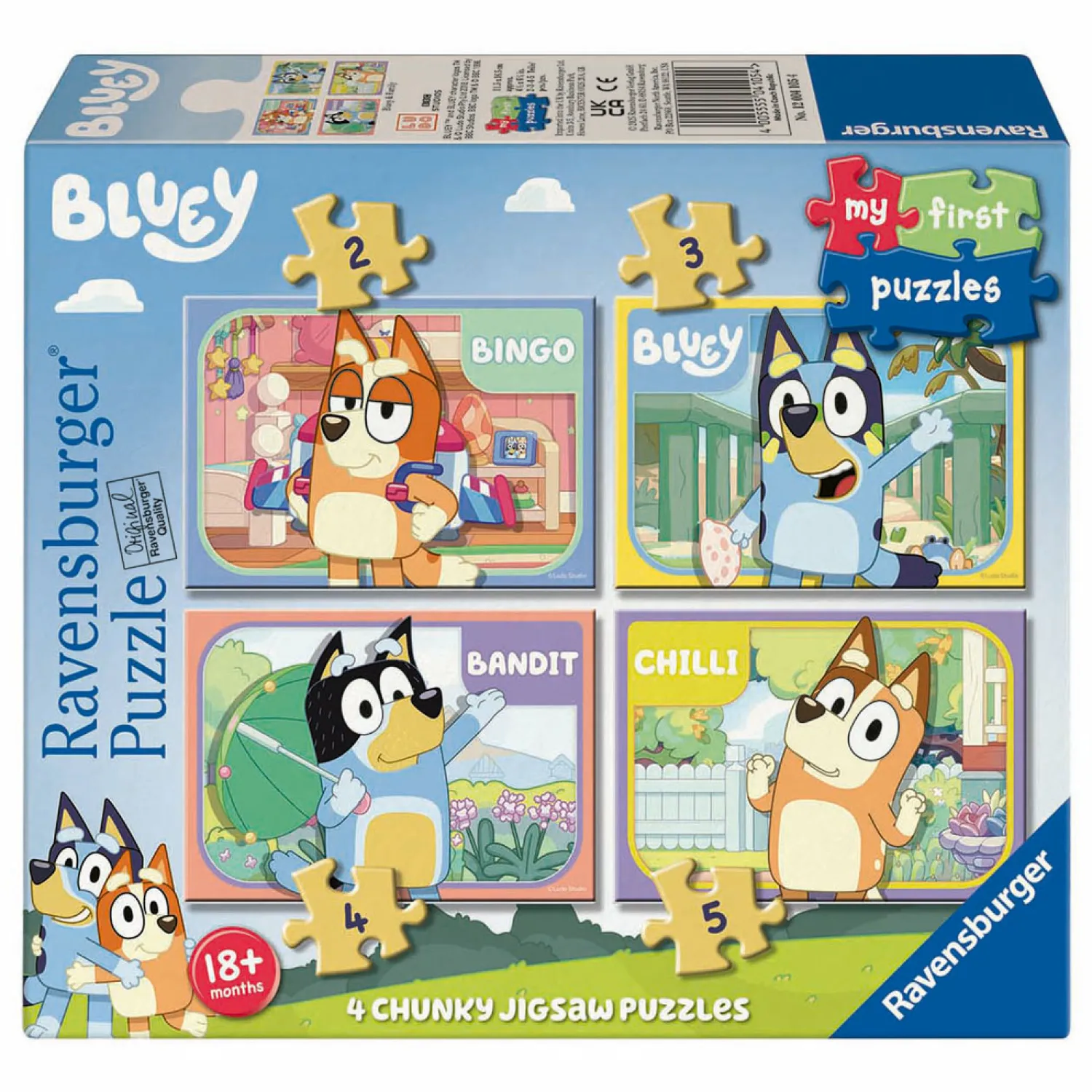 Legpuzzel Mijn Eerste Puzzels 4in1 Bluey-Ravensburger New
