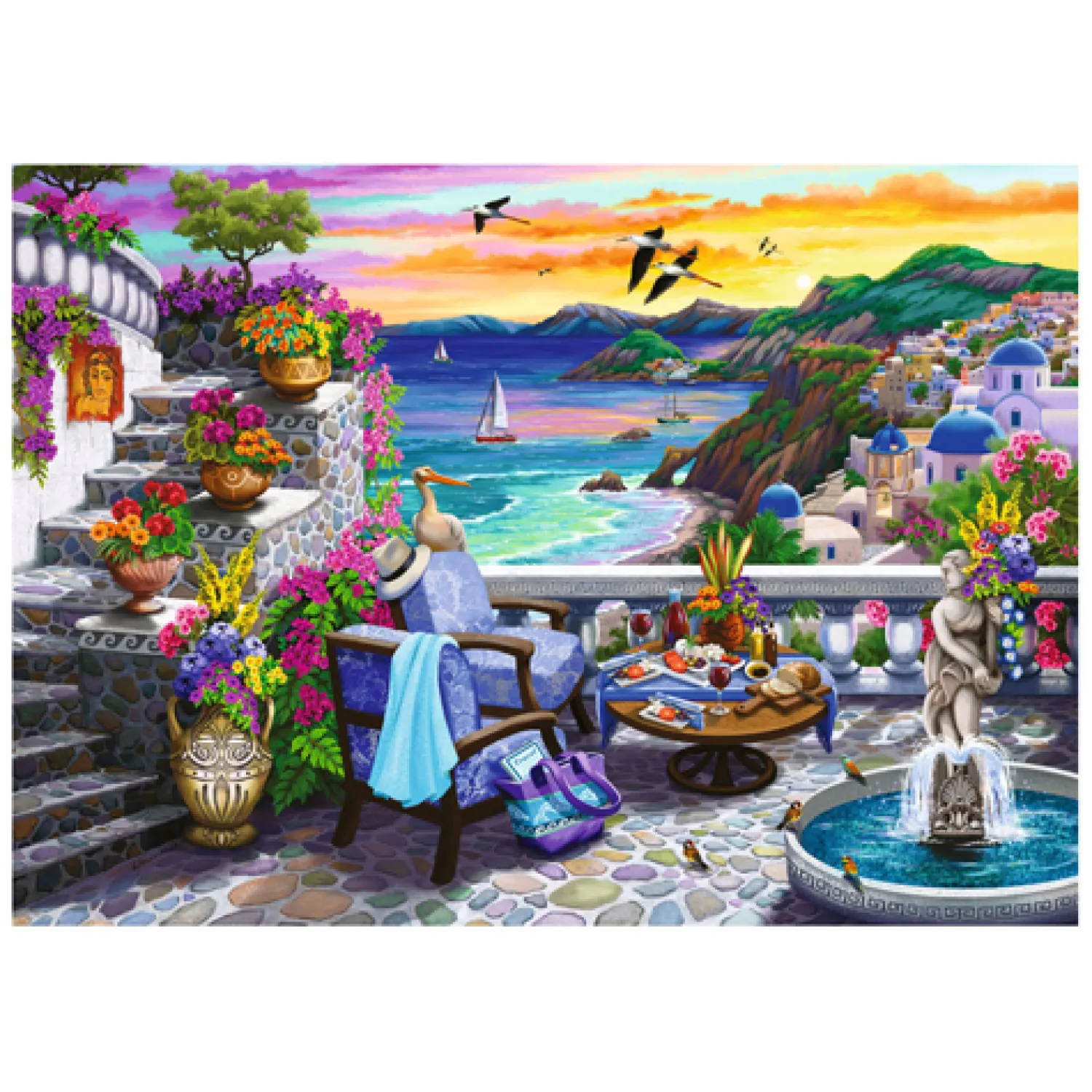 Legpuzzel Santorini Sunset, 300st.-Ravensburger