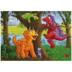 Legpuzzel Spelende Dino's, 2x24st.><noscript><img width=