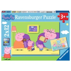 Ravensburger Legpuzzel Thuis bij Peppa Pig, 2x12 st. Outlet