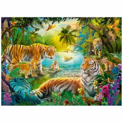 Legpuzzel Tijgerfamilie in de Oase - 500st.>Ravensburger Online