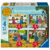 Legpuzzel Trouwerij op de Boerderij - 4 Puzzels-Ravensburger New